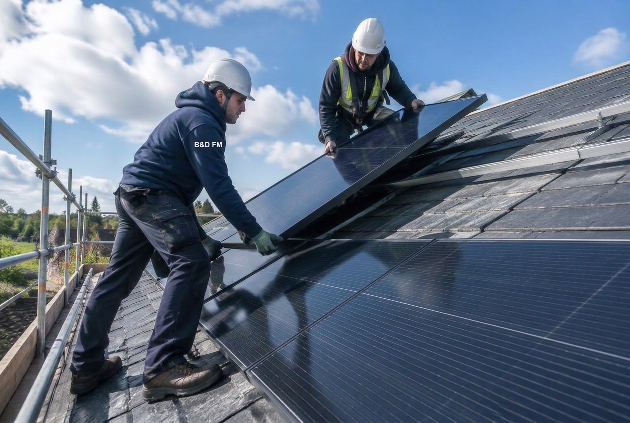 Fitting panels to a domestic roof