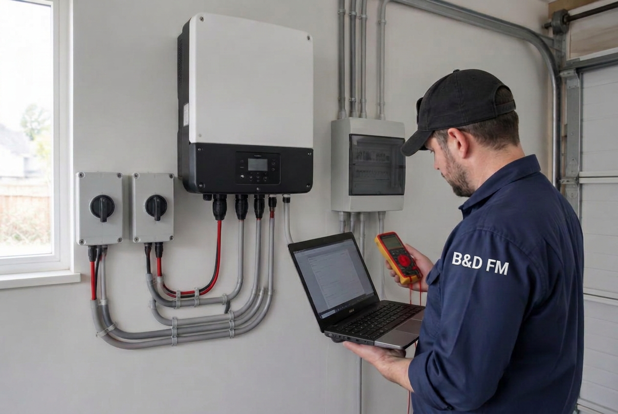 Commissioning the inverter and isolators