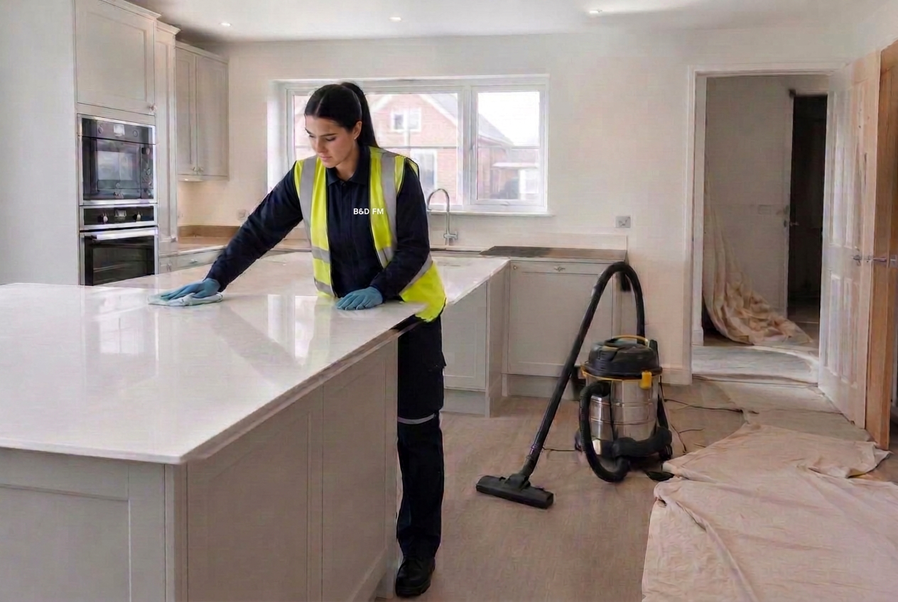 Builders clean after renovation