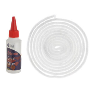 Stove Log Burner Rope Door Seal And Glue Kit 8mm x 3 Metre